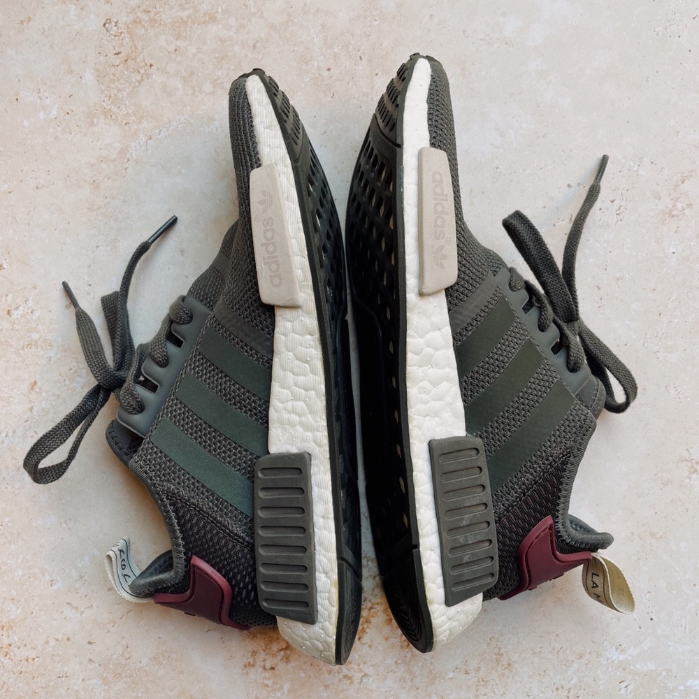 Adidas NMD_R1 Shoes in Olive Maroon - Picture 7 of 15
